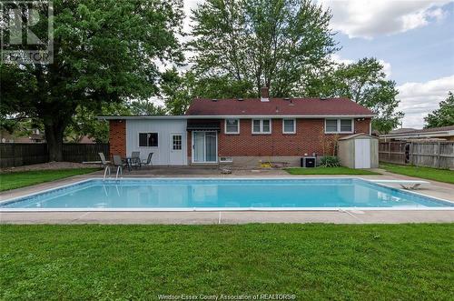 1694 Everts Avenue, Windsor, ON - Outdoor With In Ground Pool With Backyard