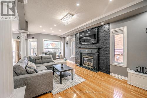 61 Carley Crescent, Barrie, ON - Indoor Photo Showing Living Room With Fireplace