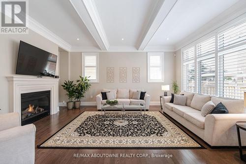 147 Mcwilliams Crescent, Oakville, ON - Indoor Photo Showing Living Room With Fireplace