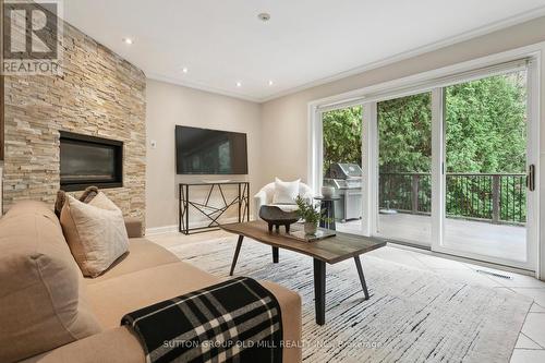 17 Strath Humber Court, Toronto, ON - Indoor Photo Showing Living Room With Fireplace