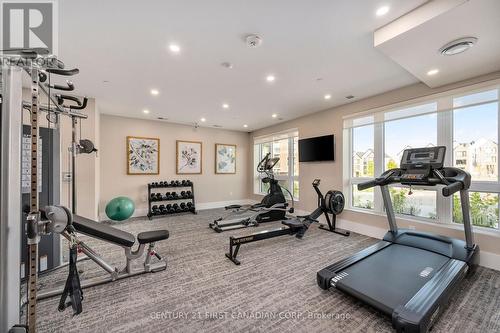 Fully Equippe Fitness Center - 314 - 1560 Upper West Avenue, London, ON - Indoor Photo Showing Gym Room