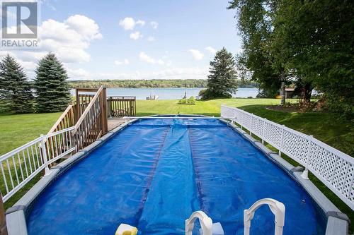 87 River Rd, Sault Ste. Marie, ON - Outdoor With Above Ground Pool With Backyard