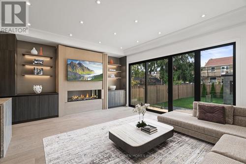 44 Donegall Drive, Toronto, ON - Indoor Photo Showing Living Room With Fireplace