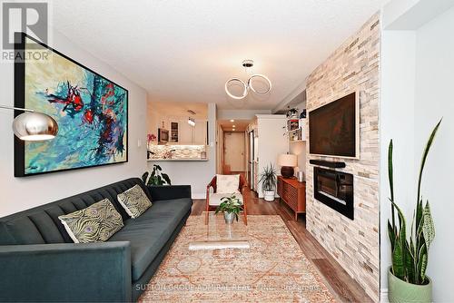 1106 - 92 King Street E, Toronto, ON - Indoor Photo Showing Living Room With Fireplace