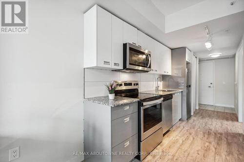 201 - 257 Hemlock Street, Waterloo, ON - Indoor Photo Showing Kitchen With Stainless Steel Kitchen With Upgraded Kitchen