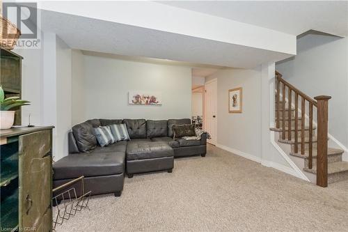 Living room with carpet floors - 43 Marr Drive, Elora, ON - Indoor