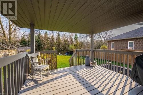 Deck with a yard - 43 Marr Drive, Elora, ON - Outdoor With Deck Patio Veranda With Exterior