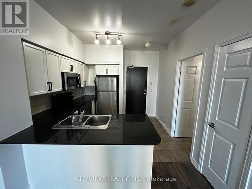 1805 - 388 Prince Of Wales Drive, Mississauga, ON - Indoor Photo Showing Kitchen With Stainless Steel Kitchen With Double Sink