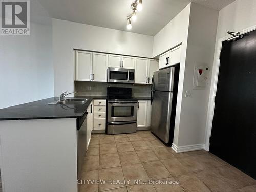 1805 - 388 Prince Of Wales Drive, Mississauga, ON - Indoor Photo Showing Kitchen With Stainless Steel Kitchen With Double Sink