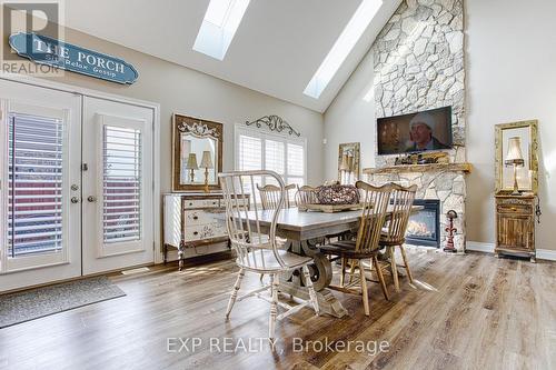 4 Valiant Circle, Hamilton, ON - Indoor Photo Showing Dining Room With Fireplace