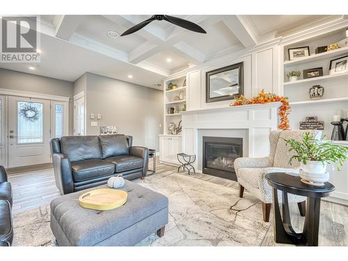 1715 Britton Road, Summerland, BC - Indoor Photo Showing Living Room With Fireplace