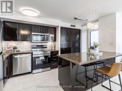 1906 - 3880 Duke Of York Boulevard, Mississauga, ON - Indoor Photo Showing Kitchen With Upgraded Kitchen