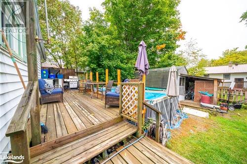 Wooden terrace with grilling area - 97 William Street, Parry Sound, ON - Outdoor With Deck Patio Veranda With Exterior