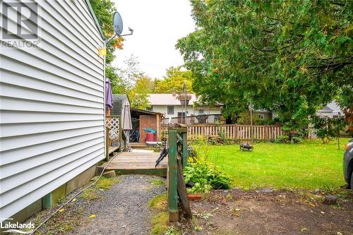 View of yard featuring a wooden deck - 97 William Street, Parry Sound, ON - Outdoor