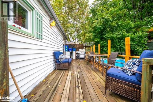 Deck featuring area for grilling - 97 William Street, Parry Sound, ON - Outdoor With Deck Patio Veranda