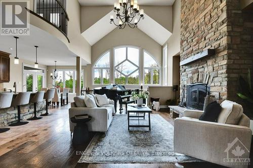 5844 Longhearth Way, Ottawa, ON - Indoor Photo Showing Living Room With Fireplace