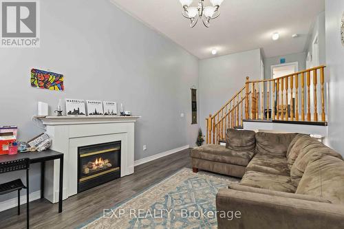 28 Wandering Trail Drive, Brampton, ON - Indoor Photo Showing Living Room With Fireplace