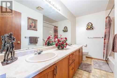 Bathroom featuring vanity and toilet - 46 Mark Place, Hamilton, ON 