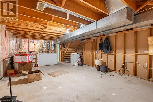 Basement featuring washer and dryer - 46 Mark Place, Hamilton, ON 