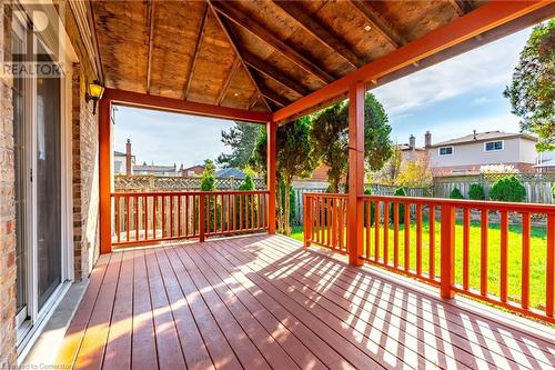 Deck with a yard and a gazebo - 46 Mark Place, Hamilton, ON 