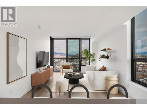 Virtually Staged Living Room - 1488 Bertram Street Unit# 3206 Lot# 250, Kelowna, BC - Indoor