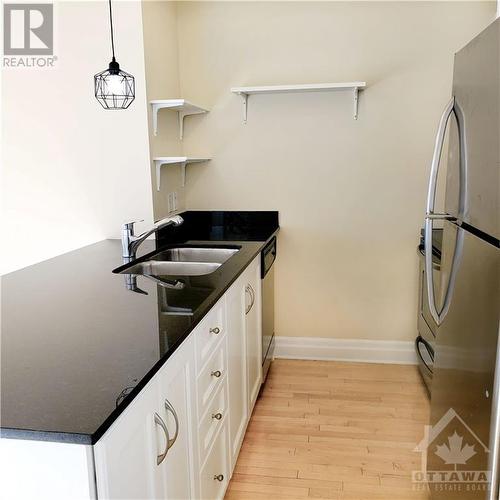 245 Kent Street Unit#605, Ottawa, ON - Indoor Photo Showing Kitchen With Double Sink