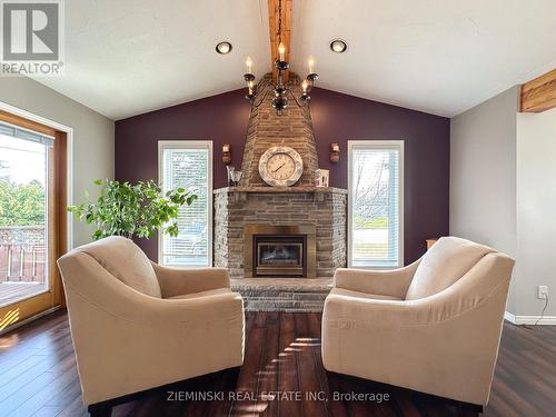 502 Nosov Drive, Iroquois Falls, ON - Indoor Photo Showing Living Room With Fireplace