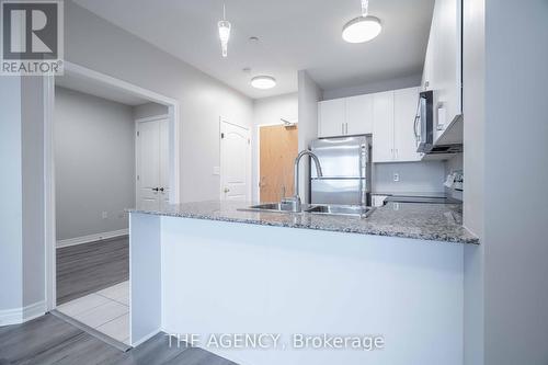 411 - 383 Main Street E, Milton, ON - Indoor Photo Showing Kitchen With Double Sink