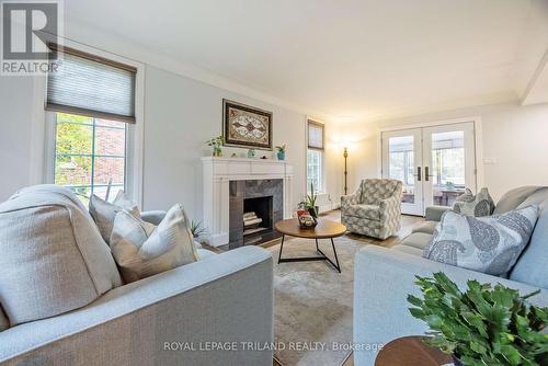 357 Sunset Drive, Central Elgin, ON - Indoor Photo Showing Living Room With Fireplace