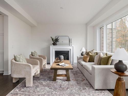 296 Broadacre Dr, Kitchener, ON - Indoor Photo Showing Living Room With Fireplace