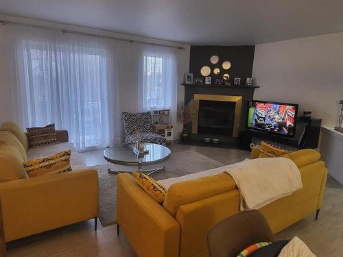 Salon - 4-665 Rue De Chevillon, Laval (Chomedey), QC - Indoor Photo Showing Living Room With Fireplace