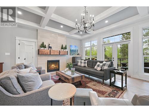 1926 Pineridge Mountain Link, Invermere, BC - Indoor Photo Showing Living Room With Fireplace