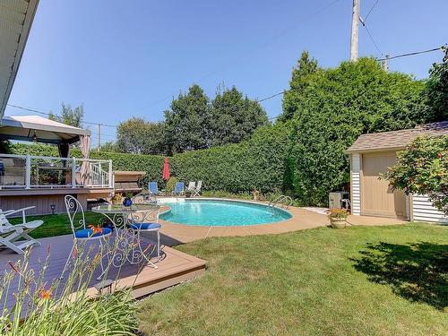 Backyard - 560 Rue Duquesne, Saint-Bruno-De-Montarville, QC - Outdoor With In Ground Pool With Backyard