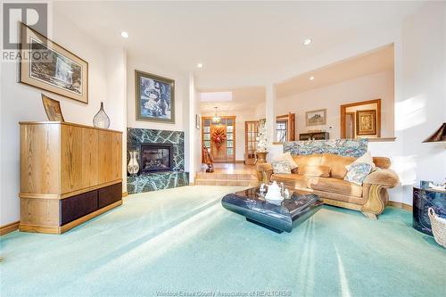 12675 Bellaire Woods Drive, Maidstone, ON - Indoor Photo Showing Living Room With Fireplace