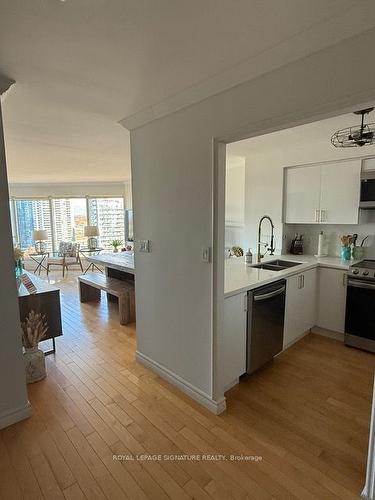 2403-2269 Lake Shore Blvd W, Toronto, ON - Indoor Photo Showing Kitchen With Double Sink