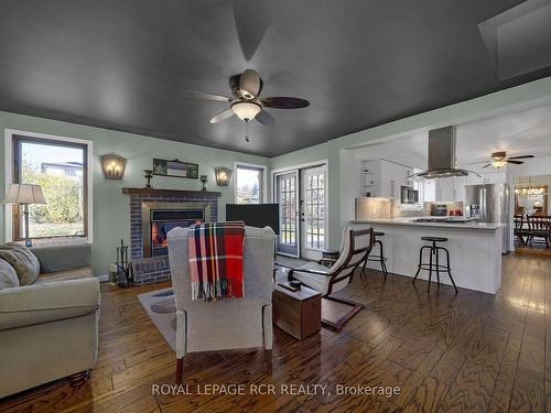 36 Cavendish Cres, Brampton, ON - Indoor Photo Showing Living Room With Fireplace