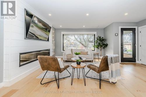 1735 Queenston Road, Cambridge, ON - Indoor Photo Showing Living Room With Fireplace