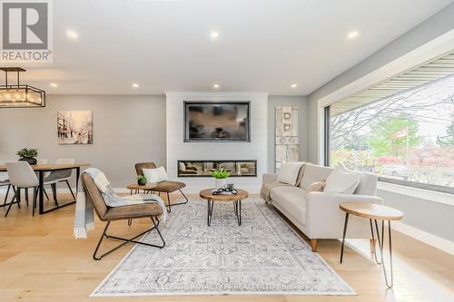 1735 Queenston Road, Cambridge, ON - Indoor Photo Showing Living Room With Fireplace