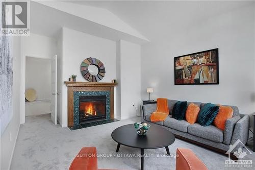 77 Daventry Crescent, Ottawa, ON - Indoor Photo Showing Living Room With Fireplace