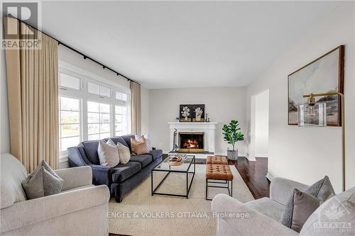 1249 Morrison Drive, Ottawa, ON - Indoor Photo Showing Living Room With Fireplace