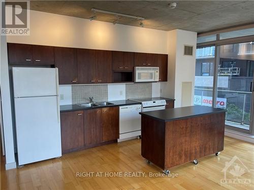 306 - 179 George Street, Ottawa, ON - Indoor Photo Showing Kitchen With Double Sink