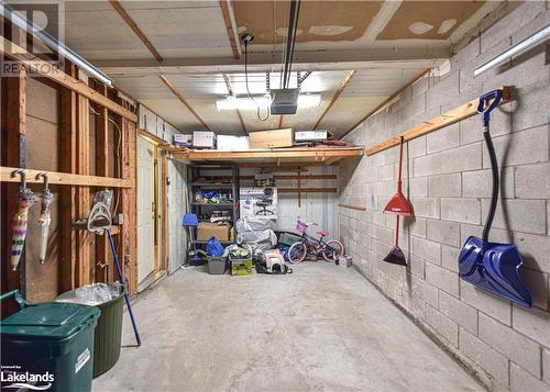 View of storage room - 441 Barrie Road Unit# 34, Orillia, ON - Indoor Photo Showing Garage