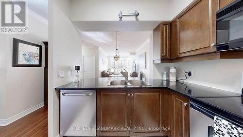 309 - 2 Edith Drive, Toronto, ON - Indoor Photo Showing Kitchen With Double Sink