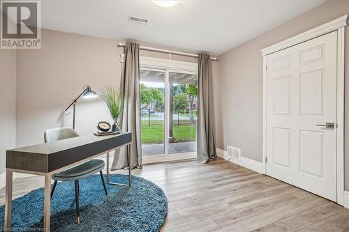 Home office with light hardwood / wood-style flooring - 130 Livingston Avenue Unit# 21, Grimsby, ON - Indoor Photo Showing Other Room