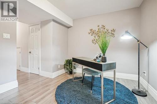 Office area featuring light wood-type flooring - 130 Livingston Avenue Unit# 21, Grimsby, ON - Indoor Photo Showing Other Room