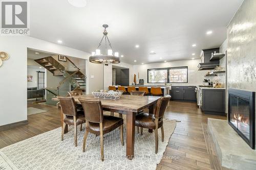 314 Brant School Road, Brantford, ON - Indoor Photo Showing Dining Room With Fireplace