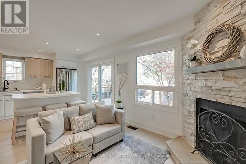 2984 Gulfstream Way, Mississauga, ON - Indoor Photo Showing Living Room With Fireplace