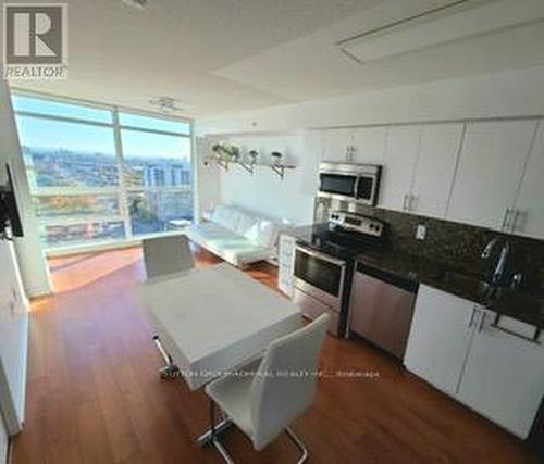 2108 - 830 Lawrence Avenue W, Toronto, ON - Indoor Photo Showing Kitchen With Stainless Steel Kitchen