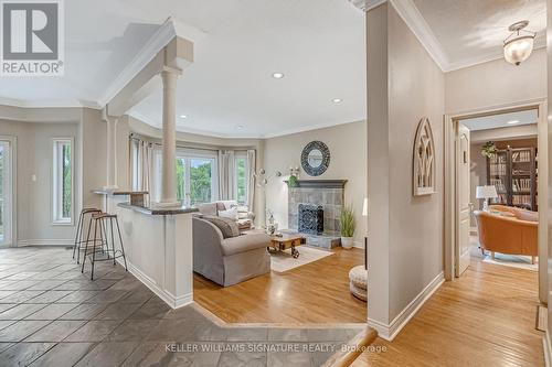 5179 Elmridge Drive, Mississauga, ON - Indoor Photo Showing Living Room With Fireplace