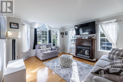 91 Camrose Drive, Paradise, NL - Indoor Photo Showing Living Room With Fireplace